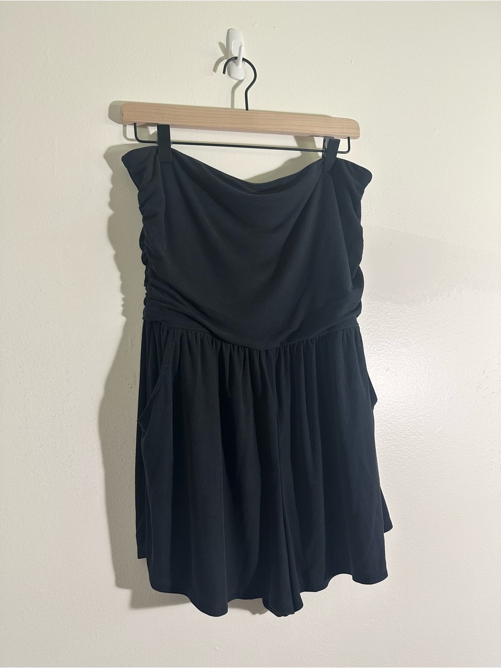 Classic Black Strapless Women's Romper